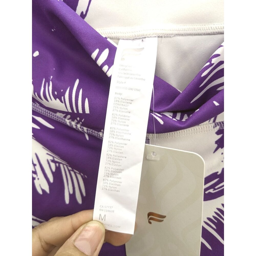 High Waisted Pure Luxe 7/8‎ Leggings Abstract Print Workout Athletic Yoga Size M - Picture 9 of 11